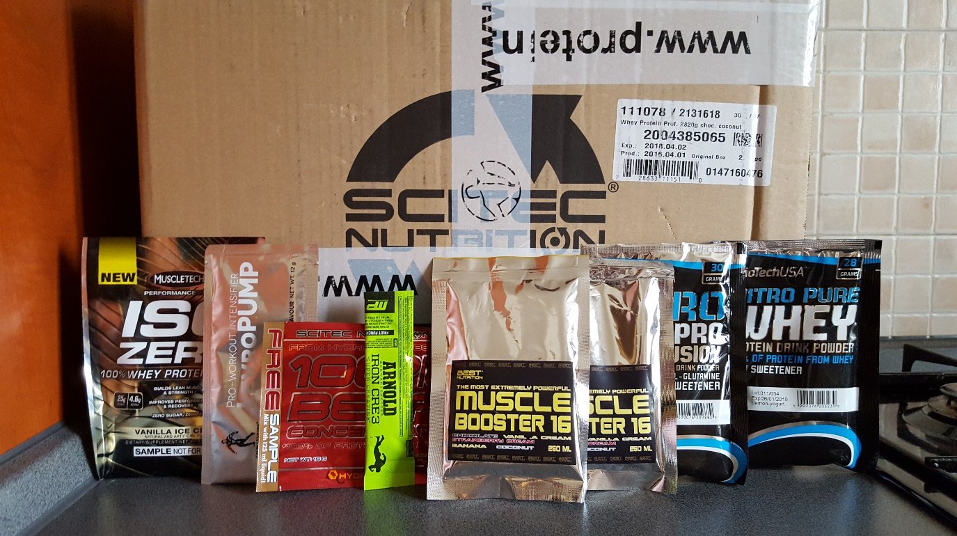 balíček plný dobrôt od www.protein.sk
