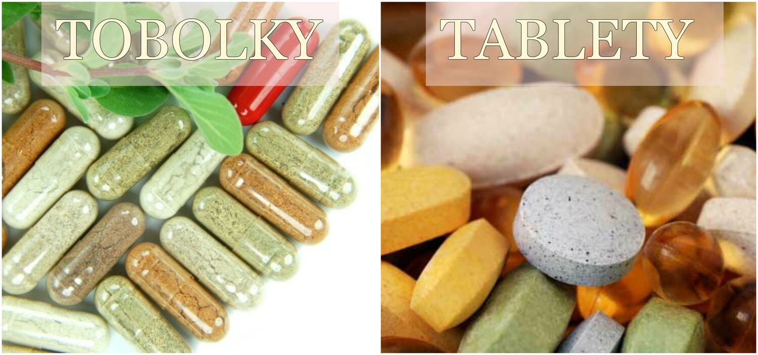 Rozdíl mezi tabletami a kapslemi.